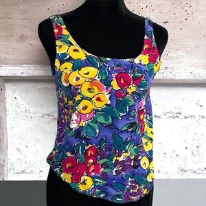 Vintage Wrapper USA Women's Multicolored Sleeveless Cropped Tank Top Y2K Fruit